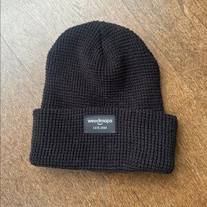Weedmaps Black Knit Beanie